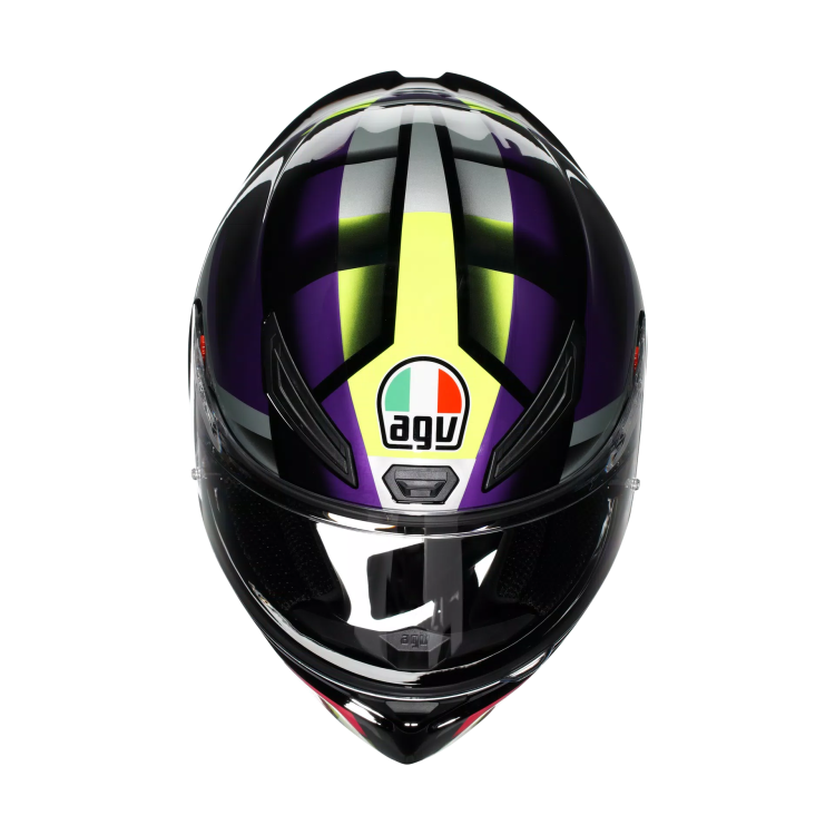CASCO INTEGRALE K1 S AGV E2206 FASTLAP BLACK PURPLE PINK | AGV