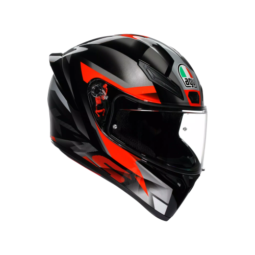 CASCO INTEGRALE K1 S AGV E2206 FASTLAP BLACK GREY RED | AGV