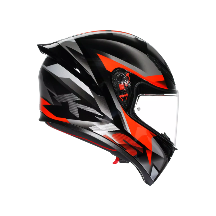 CASCO INTEGRALE K1 S AGV E2206 FASTLAP BLACK GREY RED | AGV