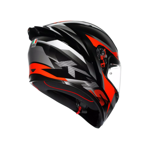 CASCO INTEGRALE K1 S AGV E2206 FASTLAP BLACK GREY RED | AGV