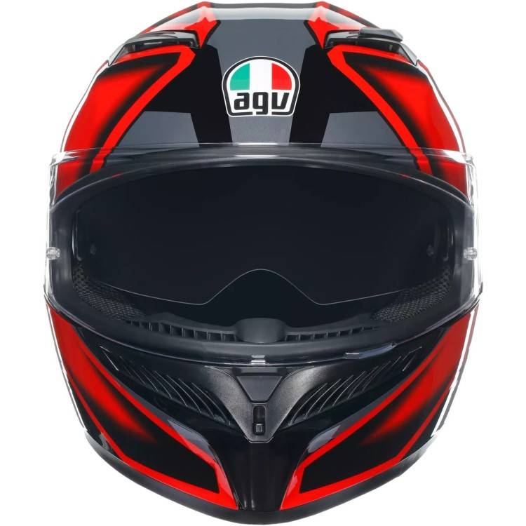 CASCO INTEGRALE K3 AGV E2206 MPLK COMPOUND BLACK RED | AGV