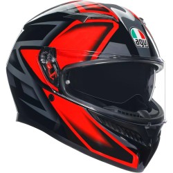 CASCO INTEGRALE K3 AGV E2206 MPLK COMPOUND BLACK RED | AGV