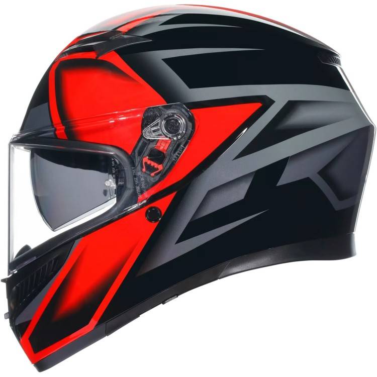 CASCO INTEGRALE K3 AGV E2206 MPLK COMPOUND BLACK RED | AGV