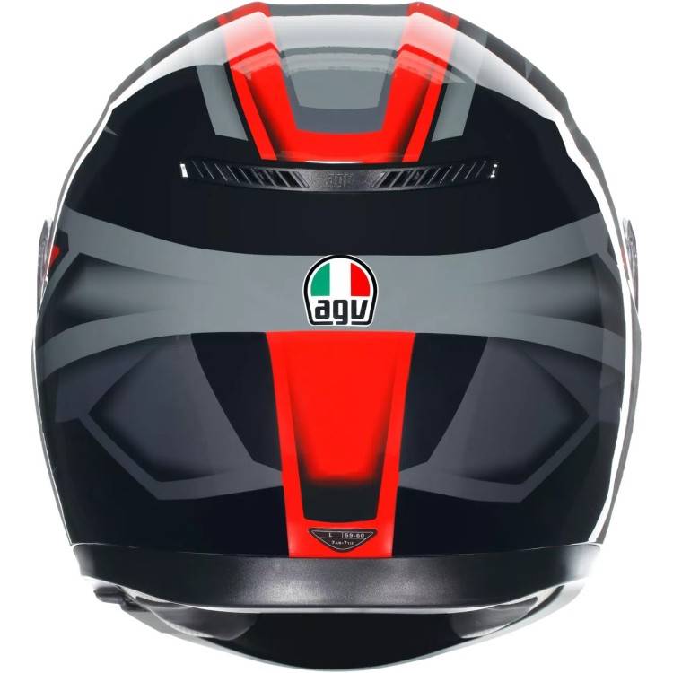 CASCO INTEGRALE K3 AGV E2206 MPLK COMPOUND BLACK RED | AGV
