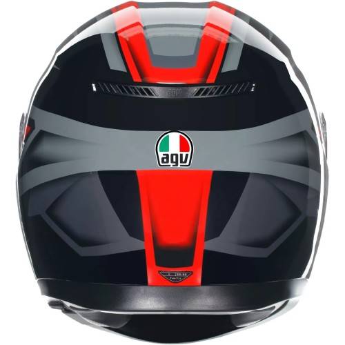 CASCO INTEGRALE K3 AGV E2206 MPLK COMPOUND BLACK RED | AGV