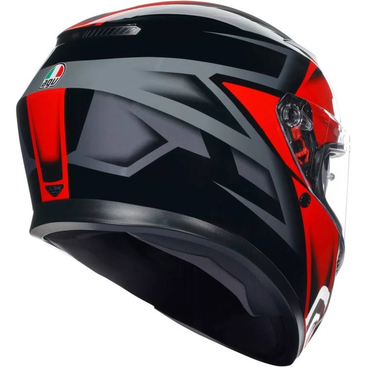CASCO INTEGRALE K3 AGV E2206 MPLK COMPOUND BLACK RED | AGV