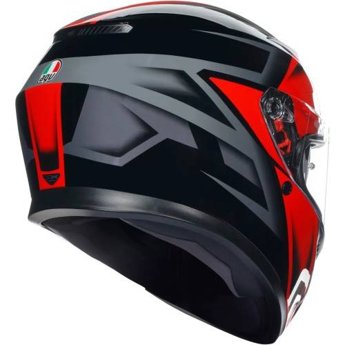 CASCO INTEGRALE K3 AGV E2206 MPLK COMPOUND BLACK RED | AGV