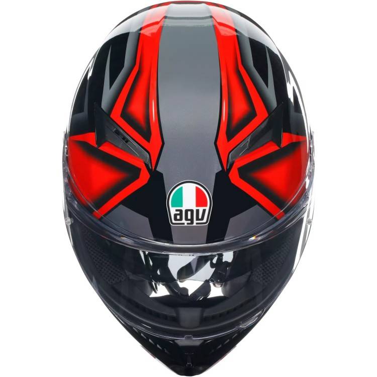 CASCO INTEGRALE K3 AGV E2206 MPLK COMPOUND BLACK RED | AGV