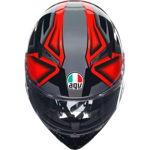 CASCO INTEGRALE K3 AGV E2206 MPLK COMPOUND BLACK RED | AGV
