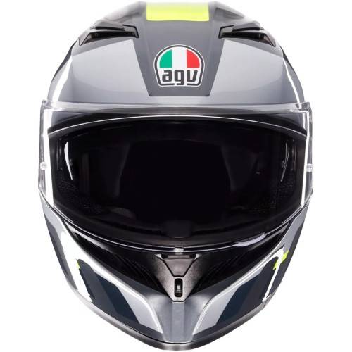 CASCO INTEGRALE K3 AGV E2206 MPLK SHADE GREY YELLOW FLUO | AGV
