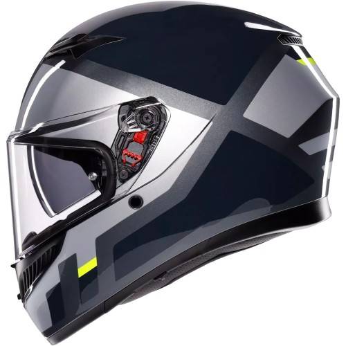 CASCO INTEGRALE K3 AGV E2206 MPLK SHADE GREY YELLOW FLUO | AGV