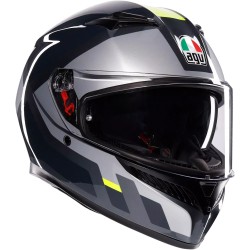 CASCO INTEGRALE K3 AGV E2206 MPLK SHADE GREY YELLOW FLUO | AGV