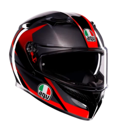 CASCO INTEGRALE K3 AGV E2206 MPLK STRIGA BLACK GREY RED | AGV