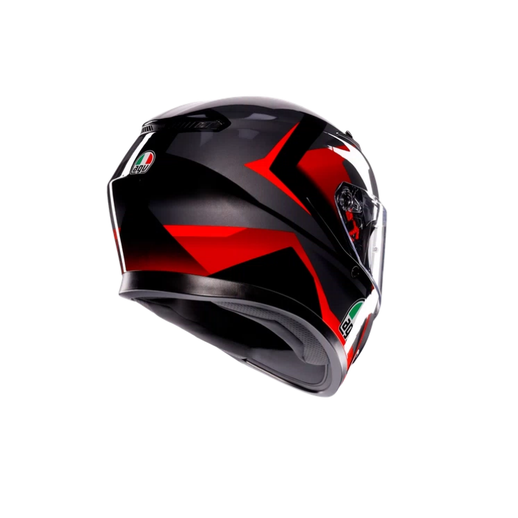 CASCO INTEGRALE K3 AGV E2206 MPLK STRIGA BLACK GREY RED | AGV