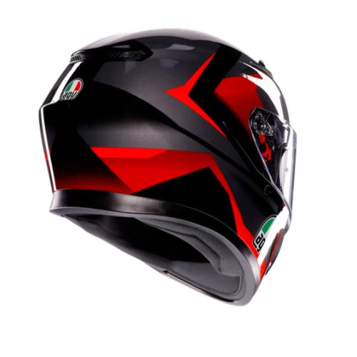 CASCO INTEGRALE K3 AGV E2206 MPLK STRIGA BLACK GREY RED | AGV