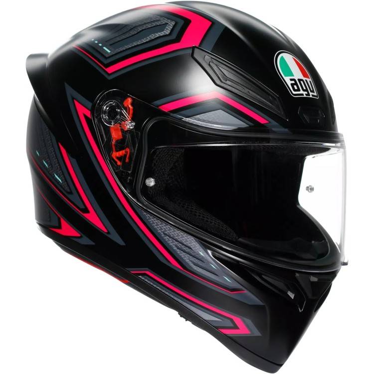 CASCO INTEGRALE K1 S AGV E2206 SLING MATT BLACK PINK | AGV