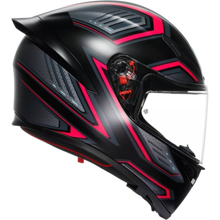CASCO INTEGRALE K1 S AGV E2206 SLING MATT BLACK PINK | AGV