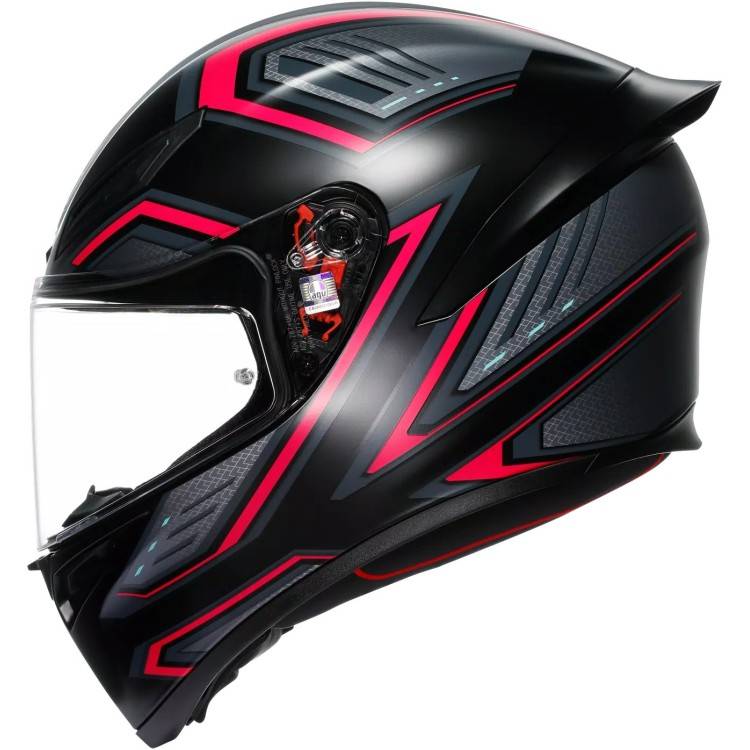 CASCO INTEGRALE K1 S AGV E2206 SLING MATT BLACK PINK | AGV