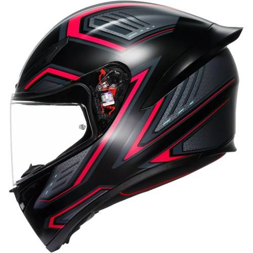 CASCO INTEGRALE K1 S AGV E2206 SLING MATT BLACK PINK | AGV