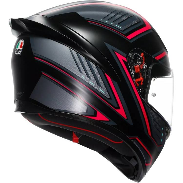 CASCO INTEGRALE K1 S AGV E2206 SLING MATT BLACK PINK | AGV