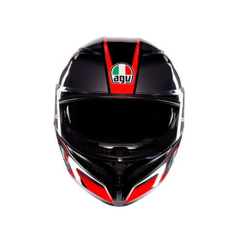 CASCO INTEGRALE K3 AGV E2206 MPLK STRIGA BLACK GREY RED | AGV