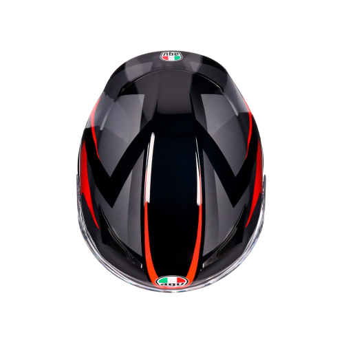 CASCO INTEGRALE K3 AGV E2206 MPLK STRIGA BLACK GREY RED | AGV