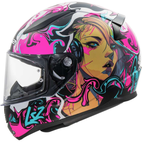CASCO INTEGRALE LS2 FF353 RAPID II CYBERG PURPLE CYAN-06 | LS2