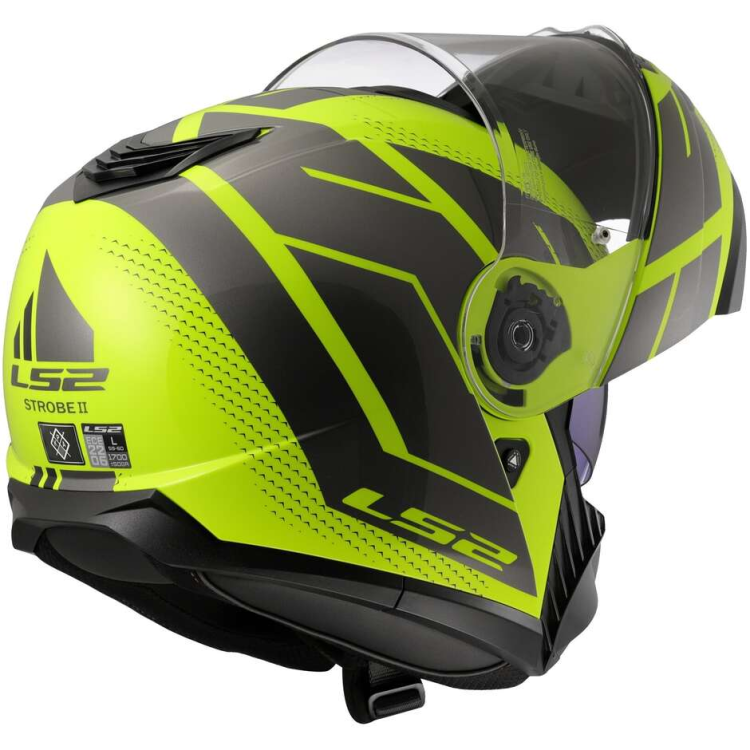 CASCO MODULARE LS2 FF908 STROBE II CODE H-V YELLOW GREY-06 | LS2
