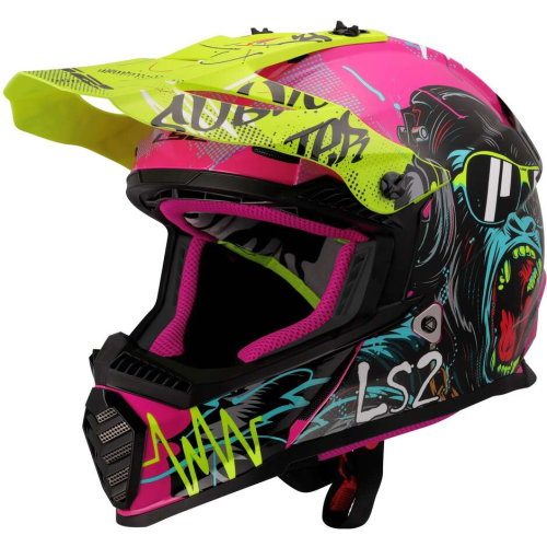CASCO OFFROAD LS2 MX437 FAST II MINI GORILLA PURPLE-06 | LS2