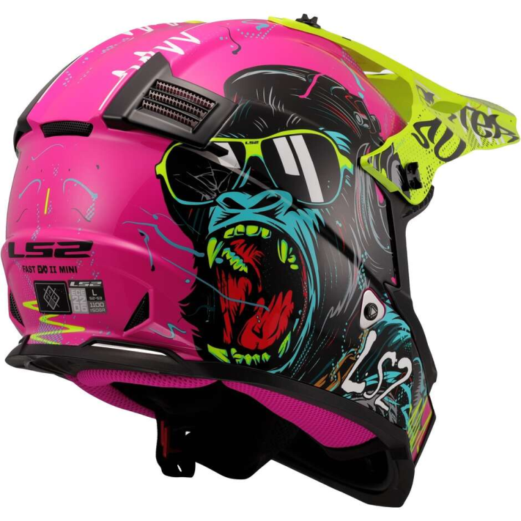 CASCO OFFROAD LS2 MX437 FAST II MINI GORILLA PURPLE-06 | LS2