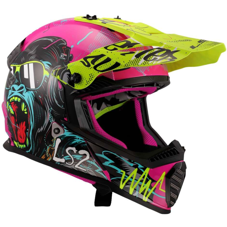 CASCO OFFROAD LS2 MX437 FAST II MINI GORILLA PURPLE-06 | LS2