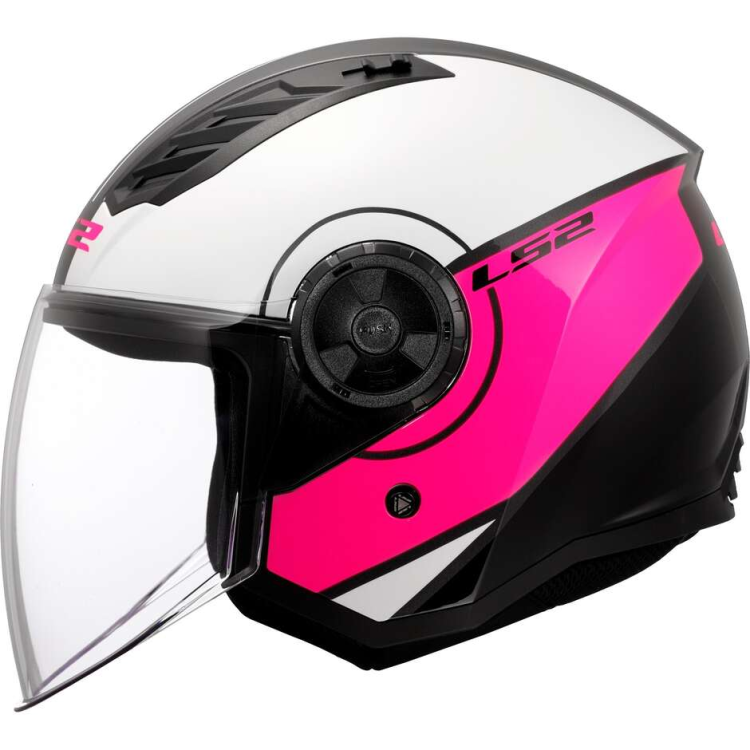 CASCO JET LS2 OF616 AIRFLOW II COVER WHITE PINK-06 | LS2