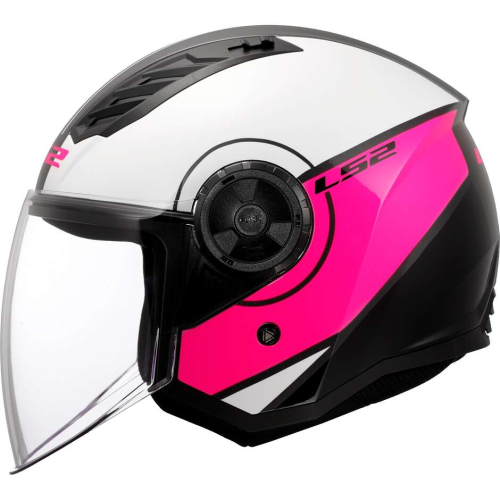 CASCO JET LS2 OF616 AIRFLOW II COVER WHITE PINK-06 | LS2