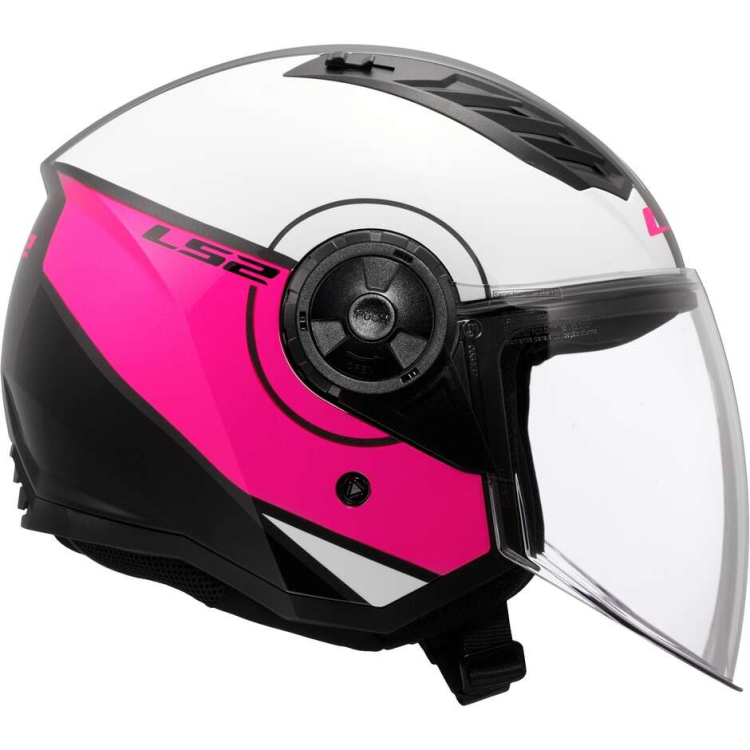 CASCO JET LS2 OF616 AIRFLOW II COVER WHITE PINK-06 | LS2