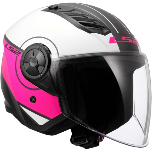 CASCO JET LS2 OF616 AIRFLOW II COVER WHITE PINK-06 | LS2