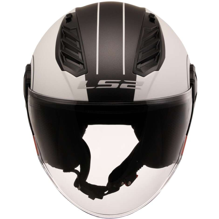 CASCO JET LS2 OF616 AIRFLOW II COVER MATT WHITE RED-06 | LS2