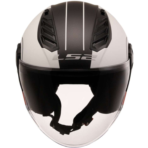 CASCO JET LS2 OF616 AIRFLOW II COVER MATT WHITE RED-06 | LS2