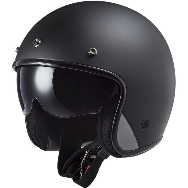 CASCO JET LS2 OF601 BOB II SOLID MATT BLACK-06 | LS2