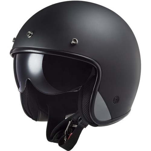 CASCO JET LS2 OF601 BOB II SOLID MATT BLACK-06 | LS2