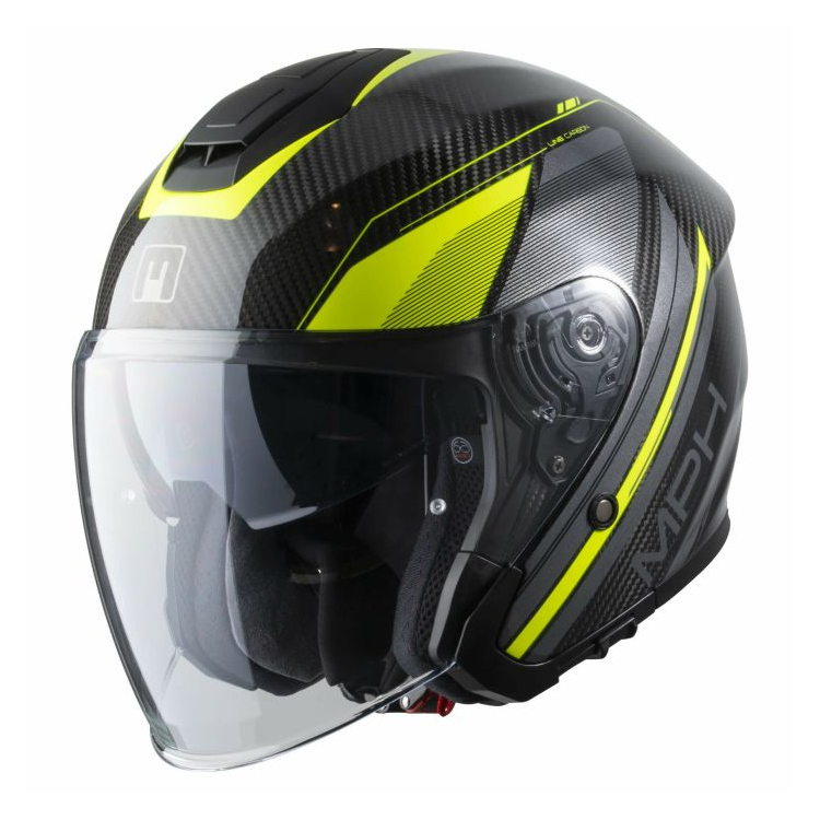 CASCO JET LINE C GRAFICA GIALLO FLUO ARGENTO con PINLOCK | MPH