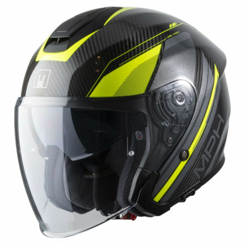 CASCO JET LINE C GRAFICA GIALLO FLUO ARGENTO con PINLOCK | MPH