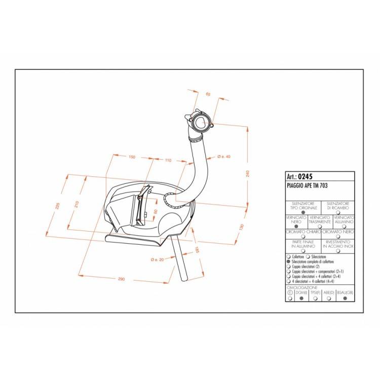 LEOVINCE SITO PIAGGIO APE TM 703 | LEOVINCE