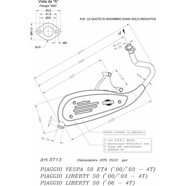 LEOVINCE SITOPLUS PIAGGIO LIBERTY 50 4T - VESPA ET4 4T | LEOVINCE