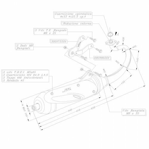LEOVINCE SITO YAMAHA AEROX 50 KAT (liquid cooled) | LEOVINCE