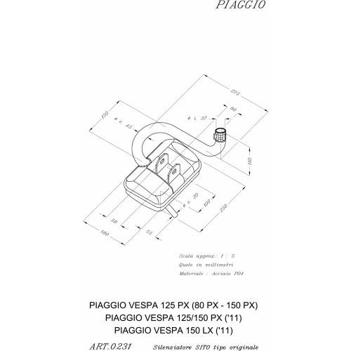 LEOVINCE SITO PIAGGIO VESPA 80/125/150 PX | LEOVINCE