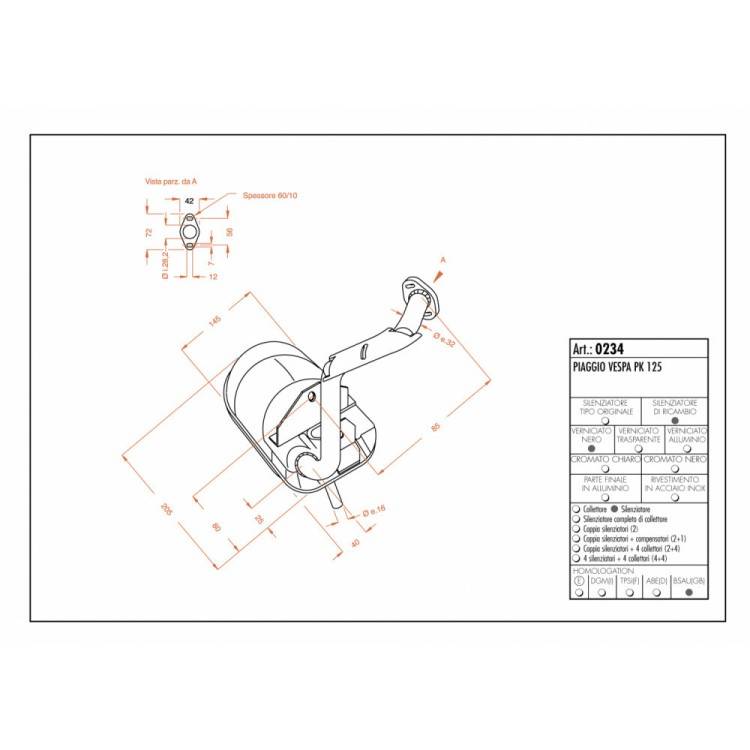 LEOVINCE SITO PIAGGIO VESPA PK 125 | LEOVINCE