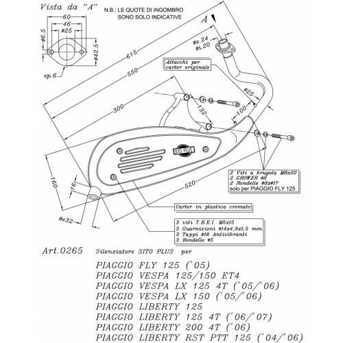 LEOVINCE SITOPLUS PIAGGIO FLY/LIBERTY 125 2T LIBERTY/RST-PTT 125 4T L | LEOVINCE