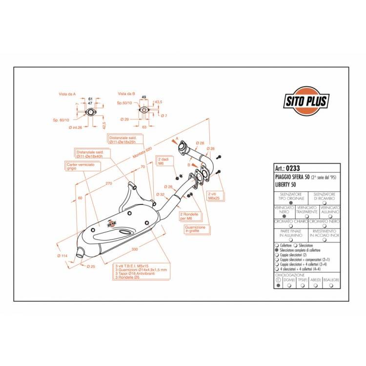 LEOVINCE SITOPLUS PIAGGIO LIBERTY 50/SFERA 50 (2° serie) | LEOVINCE