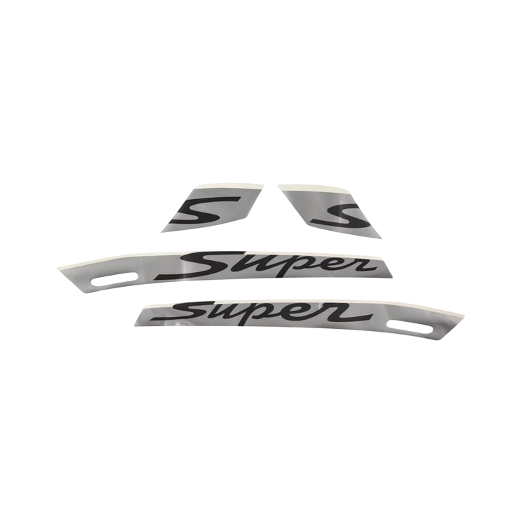 67333600A1 | KIT TARGHETTE "SUPER" TITANIO OPACO | PIAGGIO RICAMBI ORIGINALI