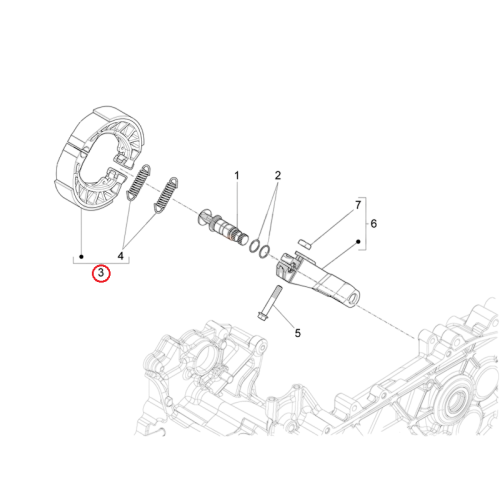 1C001711R | COPPIA GANASCE FRENO POSTERIORE | PIAGGIO RICAMBI ORIGINALI